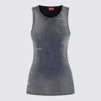 Topuri Diesel Indigo Blue Cotton Top Femei