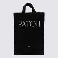 Genti de mana Patou Black Cotton Vertical Tote Femei