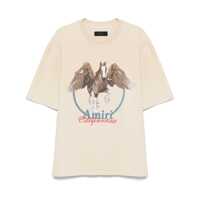 Tricouri Amiri Beige Cotton T-Shirt Barbati