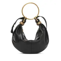 Bratari Chloé Black Leather Bracelet Hobo Bag Femei