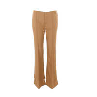 Pantaloni casual Chloé Dark Beige Wool Pants Femei