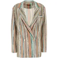 Sacouri Missoni Striped Double-Breasted Blazer Jacket Femei