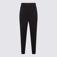 Pantaloni casual Dolce & Gabbana Black Wool Pants Femei