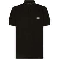 Tricouri Polo Dolce & Gabbana Black Cotton Polo Shirt Barbati