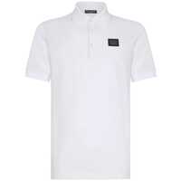 Tricouri Polo Dolce & Gabbana White Cotton Polo Shirt Barbati