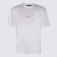 Tricouri Giorgio Armani White Cotton T-Shirt Barbati