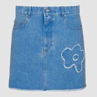 Fuste Marni Blue Cotton Denim Skirt Femei