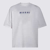 Tricouri Marni White Cotton T-Shirt Barbati
