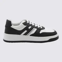 Sneakers Hogan Black And White Leather Sneakers Femei