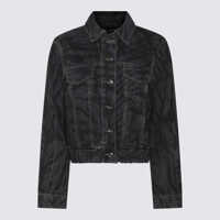 Geci Ganni Black Cotton Denim Jacket Femei