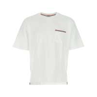 Tricouri Thom Browne White Cotton T-Shirt Barbati