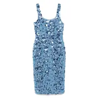 Rochii Michael Kors Cornflower Blue Midi Dress Femei