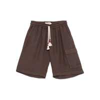 Pantaloni MC2 Saint Barth Brown Linen 'Marseille' Shorts Barbati