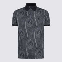 Tricouri Polo Etro Blue Cotton Polo Shirt Barbati