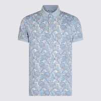 Tricouri Polo Etro Light Blue Cotton Polo Shirt Barbati