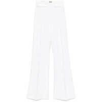 Pantaloni casual Logo-Plaque Crepe Trousers Femei