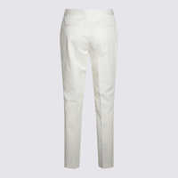 Pantaloni Fabiana Filippi Dama - Pantaloni casual Fabiana Filippi Fabiana Filippi White Cotton Pants WHITE Femei (BM 18009693) - B-mall.ro