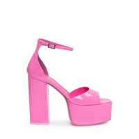 Pantofi cu toc Paris Texas Flamingo Leather Sandals Femei
