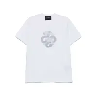 Tricouri John Richmond White Cotton T-Shirt Con Logo Barbati