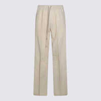 Pantaloni Rick Owens Beige Dietrich Drawstring Cotton Pants Barbati