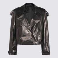Geci Salvatore Santoro Black Leather Jacket Femei