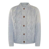Cardigane Maison Margiela Light Blue Wool Blend Cardigan Femei