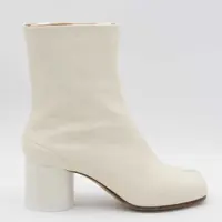Bocanci Maison Margiela White Leather Boots Femei