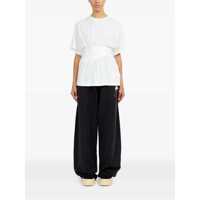 Tricouri MM6 Maison Margiela Dama - Tricouri MM6 Maison Margiela MM6 Maison Margiela Cotton Crew-Neck T-Shirt WHITE Femei (BM 18010521) - B-mall.ro