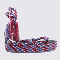 Pantofi cu toc Isabel Marant Blue And Pink Rope Erol Sandals Femei
