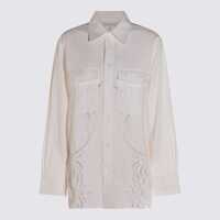 Camasi Marine Serre White Cotton Shirt Femei