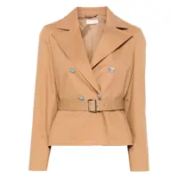 Paltoane Liu Jo Camel Beige Double-Breasted Short Trench Coat Femei