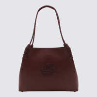 Genti de umar Etro Brown Leather Libra Shoulder Bag Femei
