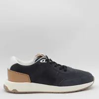 Sneakers Tod'S Navy Blue Suede And Beige Leather Sneakers Barbati