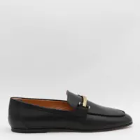 Mocasini Tod'S Black Leather Loafers Femei