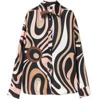 Camasi casual Marble Print Shirt Femei