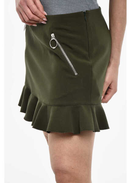 Fuste scurte DSQUARED2 Mid Rise Skirt With Ruffles Green Femei (BM 18013294) 3