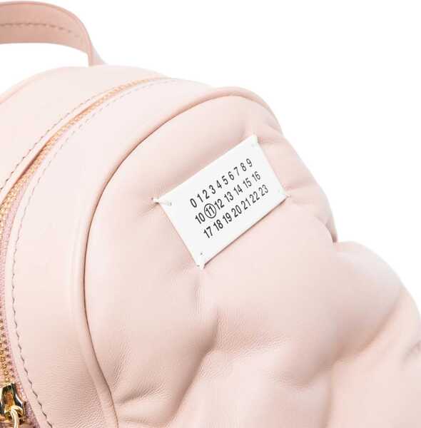 Rucsacuri Maison Margiela Mm11 Quilted Leather Glam Slam Backpack With Shoulder Strap Pink Femei (BM 18013345) 4