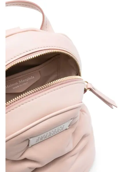 Rucsacuri Maison Margiela Mm11 Quilted Leather Glam Slam Backpack With Shoulder Strap Pink Femei (BM 18013345) 5