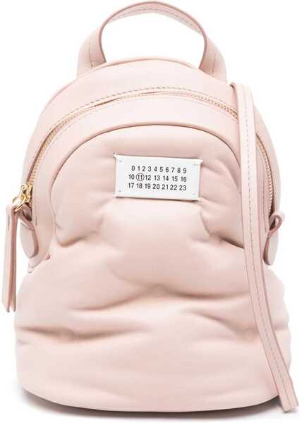 Rucsacuri Maison Margiela Mm11 Quilted Leather Glam Slam Backpack With Shoulder Strap Pink Femei (BM 18013345) 1