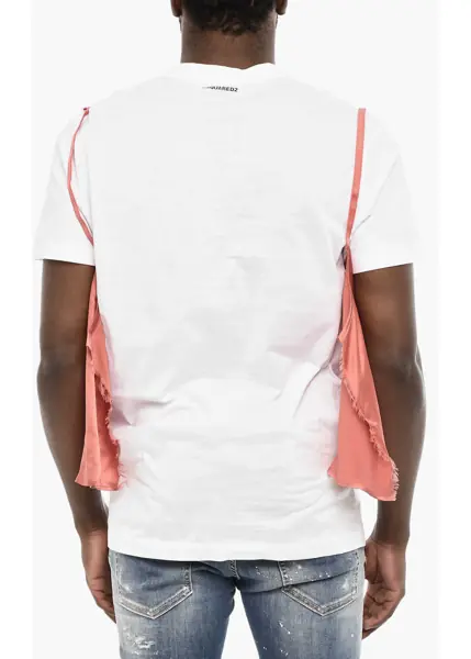 Tricouri DSQUARED2 Underwear Cotton Crew-Neck T-Shirt With Top Detail White Barbati (BM 18013351) 2