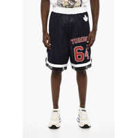 Pantaloni scurti Perforated Color Block Shorts With Drawstring Waist Barbati