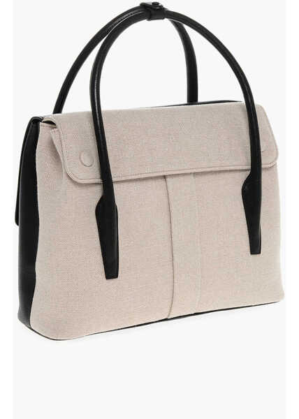 Genti de umar Maison Margiela Canvas And Leather Tote Bag With Adjustable Shoulder Strap Black Barbati (BM 18013366) 2