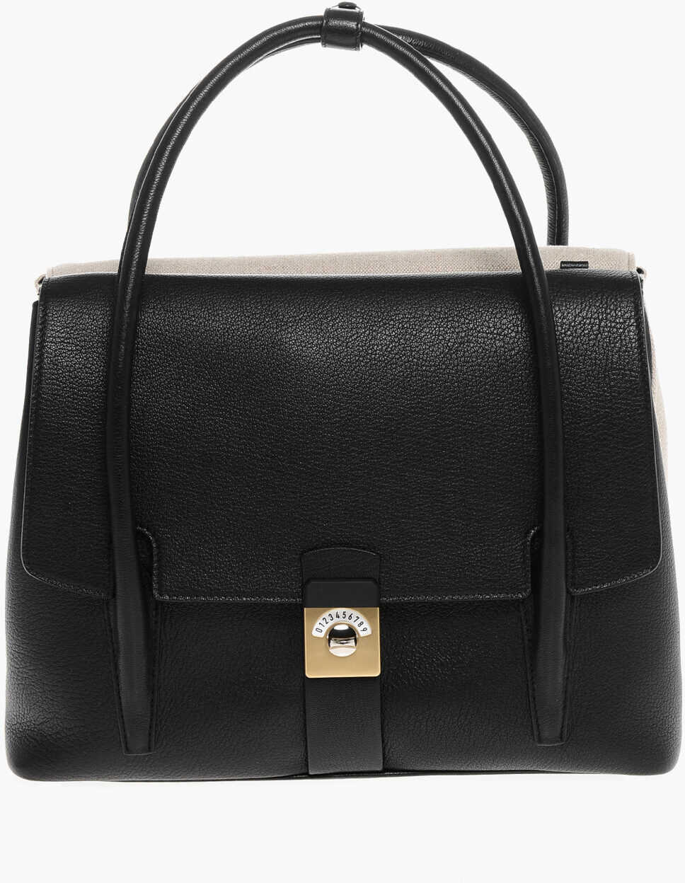 Genti de umar Maison Margiela Canvas And Leather Tote Bag With Adjustable Shoulder Strap Black Barbati (BM 18013366) 1