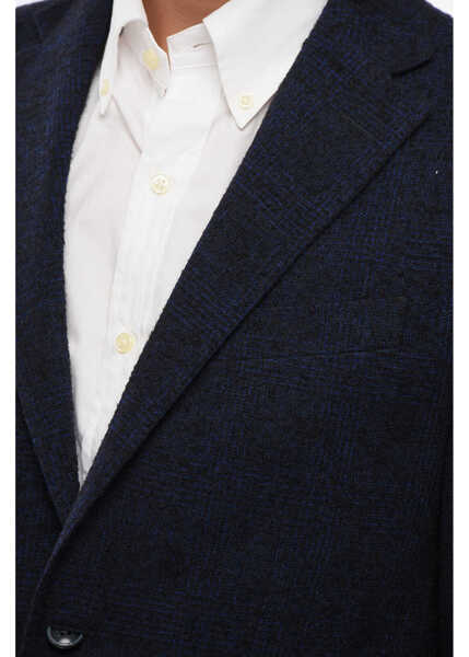 Sacouri CORNELIANI Cc Collection Fulltime Blended Wool Blazer With Fuzzy Motif Midnight Blue Barbati (BM 18013570) 3