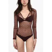 Bluze All-Over Monogram Sheer Body Femei