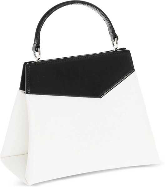 Genti tip postas Maison Margiela Two-Tone Leather Snatched Crossbody Bag Black & White Femei (BM 18013627) 2