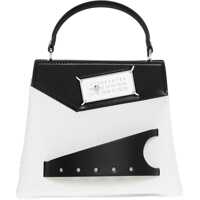 Genti tip postas Two-Tone Leather Snatched Crossbody Bag Femei