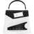 Maison Margiela Two-Tone Leather Snatched Crossbody Bag Black & White