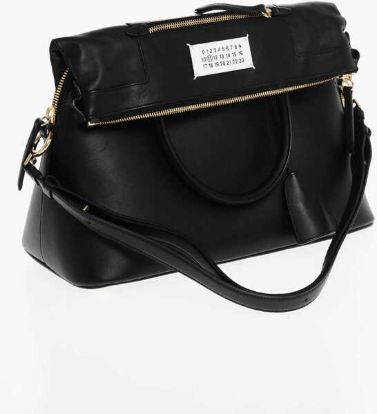 Genti de umar Maison Margiela Mm11 Leather 5Ac Tote Bag With Removable Shoulder Strap Black Barbati (BM 18013873) 3