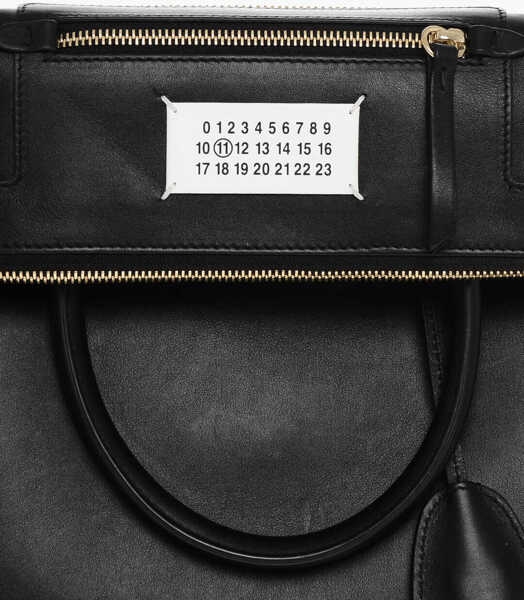Genti de umar Maison Margiela Mm11 Leather 5Ac Tote Bag With Removable Shoulder Strap Black Barbati (BM 18013873) 4